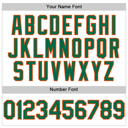 Custom White Kelly Green-Orange Line Authentic Baseball Jersey - Sky-Custom