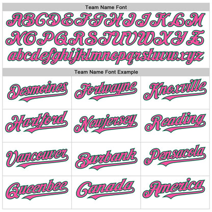 Custom White Kelly Green-Pink Line Authentic Baseball Jersey - Sky-Custom