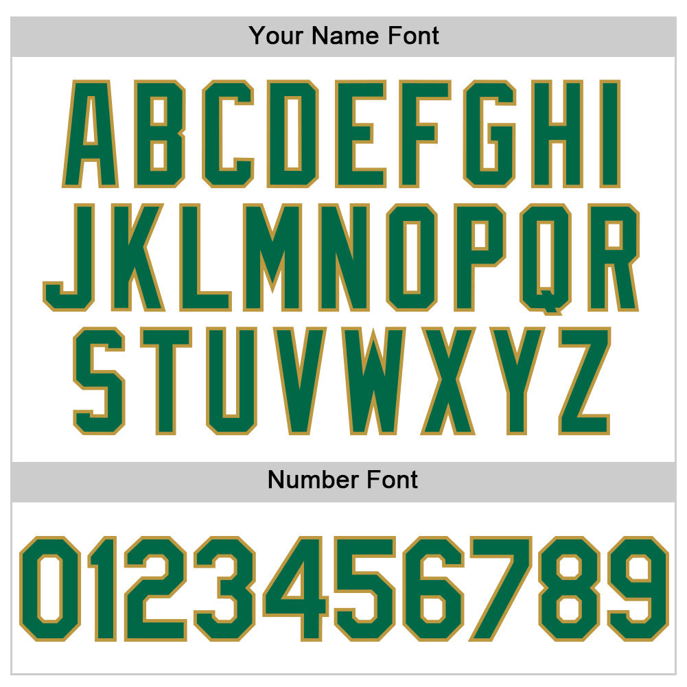 Custom White Kelly Green-Old Gold Line Authentic Baseball Jersey - Sky-Custom