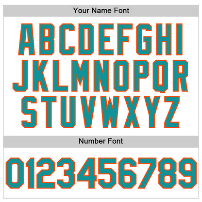 Custom White Teal-Orange Line Authentic Baseball Jersey - Sky-Custom