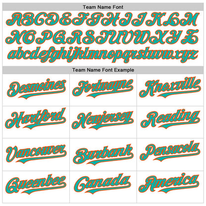 Custom White Aqua-Orange Line Authentic Baseball Jersey - Sky-Custom