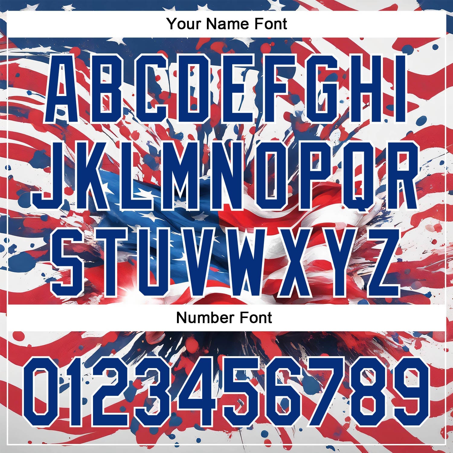 Custom Red Royal-White 3D American Flag Patriotic Authentic Baseball Jersey - Sky-Custom