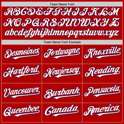 Custom Red White-Royal Line Authentic Baseball Jersey - Sky-Custom
