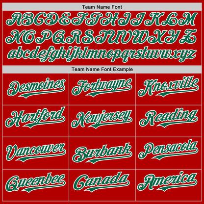 Custom Red Kelly Green-White Line Authentic Baseball Jersey - Sky-Custom