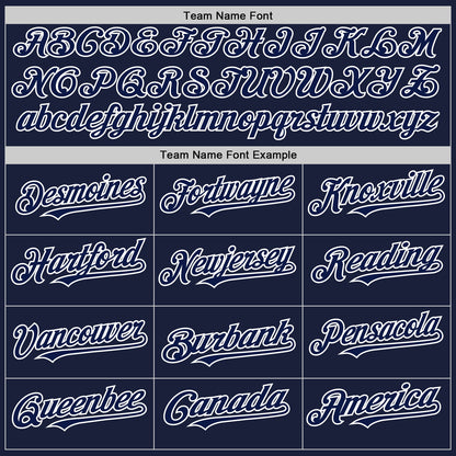 Custom Navy White Line Authentic Baseball Jersey - Sky-Custom