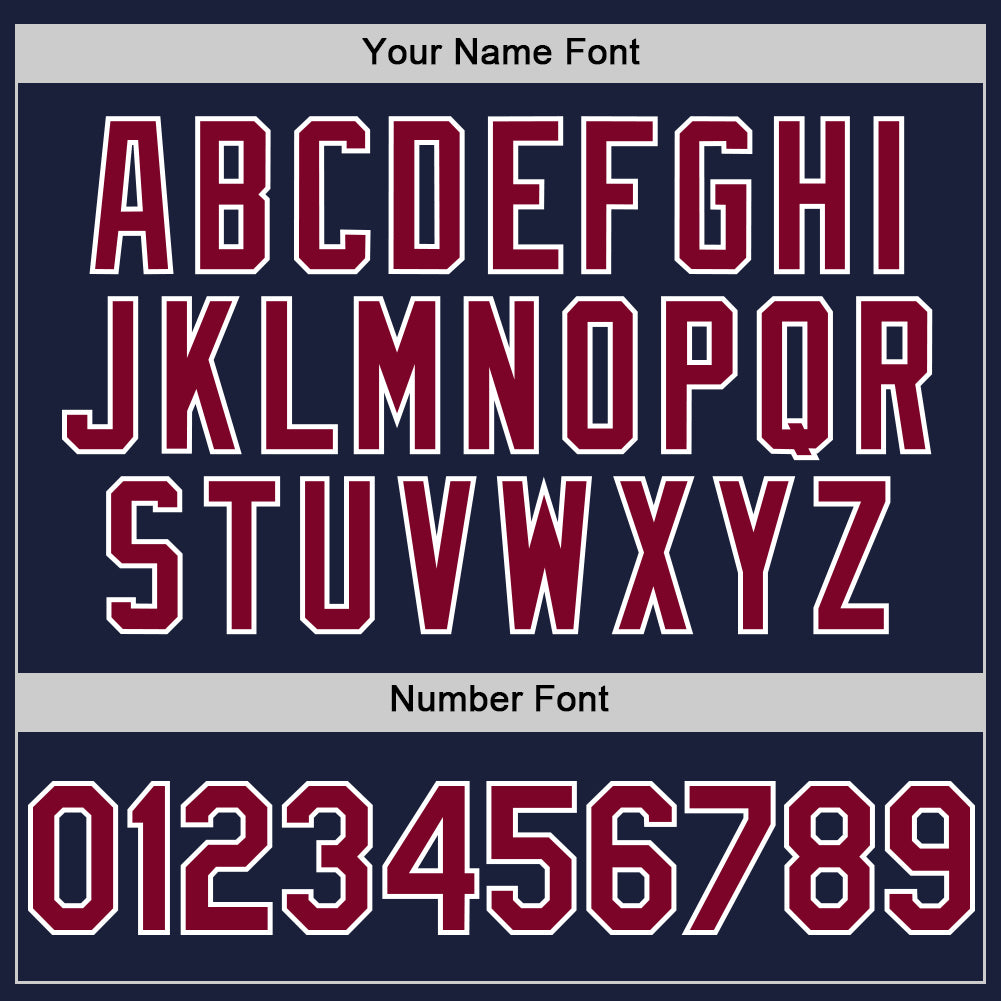 Custom Navy Maroon-White Line Authentic Baseball Jersey - Sky-Custom