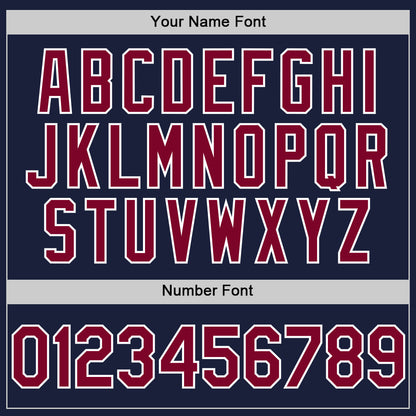 Custom Navy Maroon-White Line Authentic Baseball Jersey - Sky-Custom