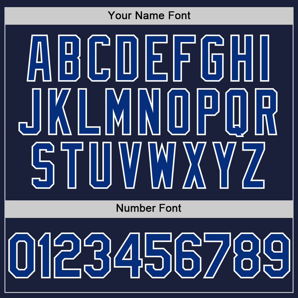 Custom Navy Royal-White Line Authentic Baseball Jersey - Sky-Custom