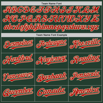 Custom Green Red-Cream Line Authentic Baseball Jersey - Sky-Custom