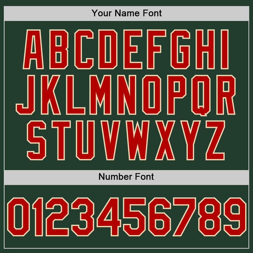 Custom Green Red-Cream Line Authentic Baseball Jersey - Sky-Custom