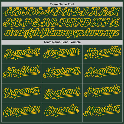 Custom Green Gold Line Authentic Baseball Jersey - Sky-Custom