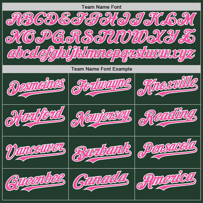 Custom Green Pink-White Line Authentic Baseball Jersey - Sky-Custom