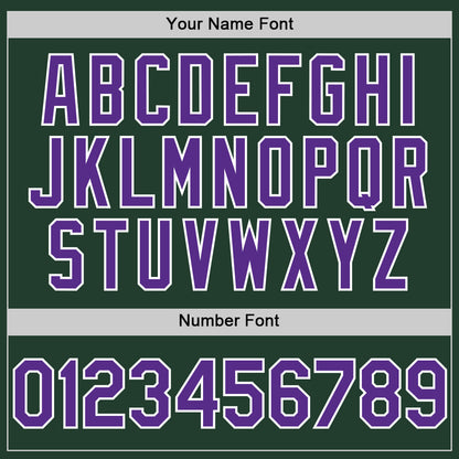 Custom Green Purple-White Line Authentic Baseball Jersey - Sky-Custom