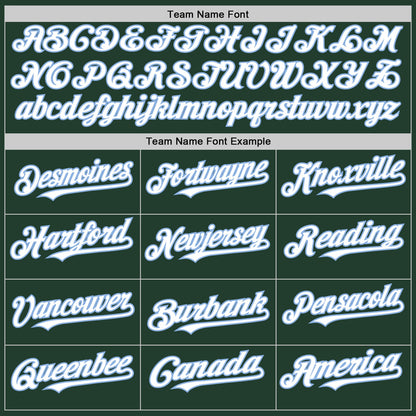 Custom Green White-Light Blue Line Authentic Baseball Jersey - Sky-Custom