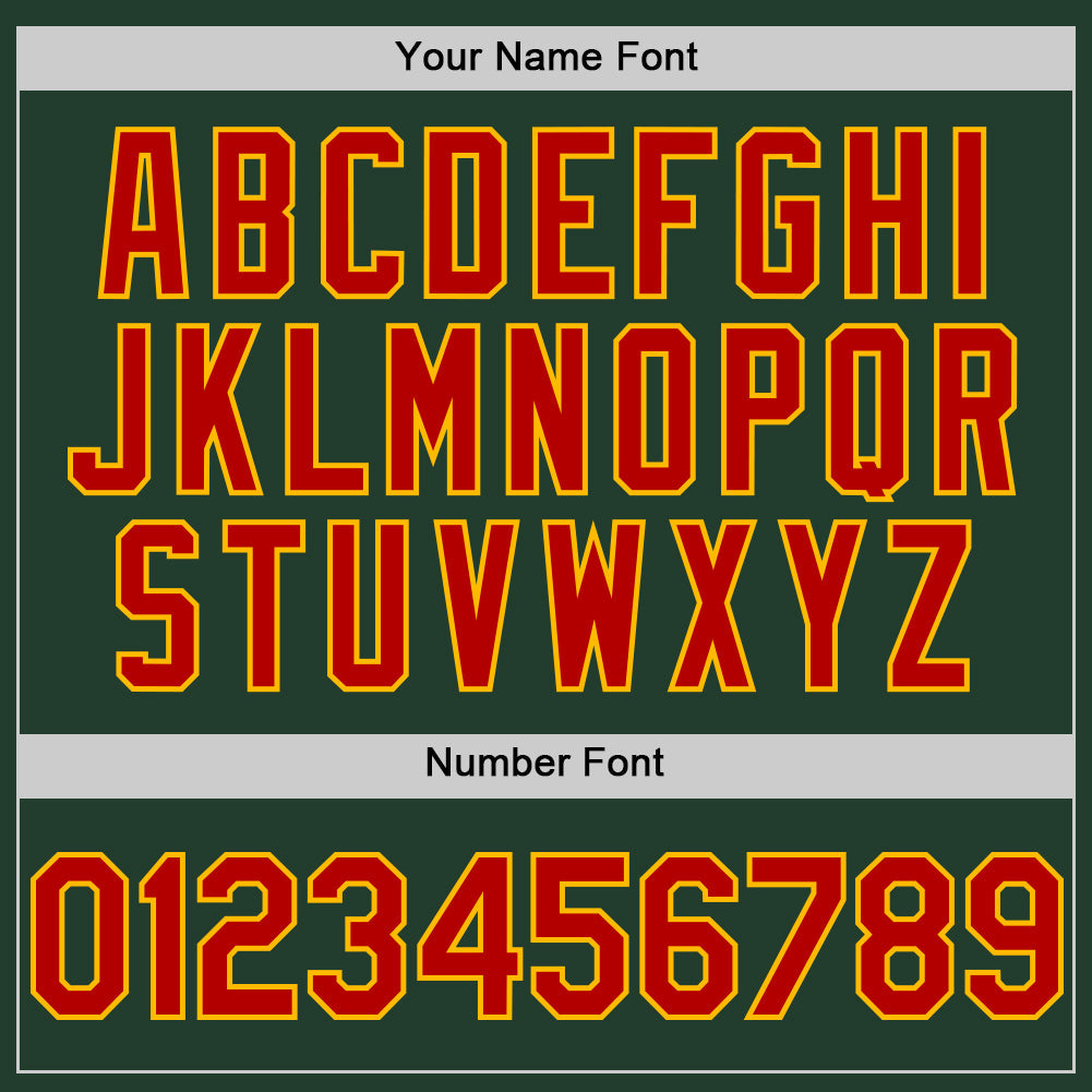 Custom Green Red-Gold Line Authentic Baseball Jersey - Sky-Custom