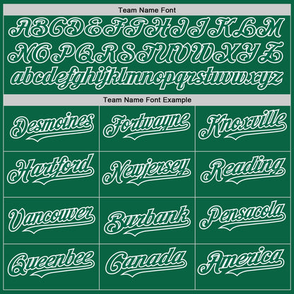 Custom Kelly Green White Line Authentic Baseball Jersey - Sky-Custom