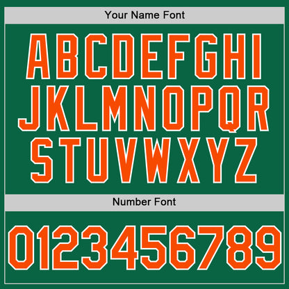 Custom Kelly Green Orange-White Line Authentic Baseball Jersey - Sky-Custom