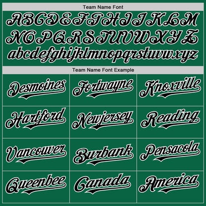 Custom Kelly Green Black-White Line Authentic Baseball Jersey - Sky-Custom