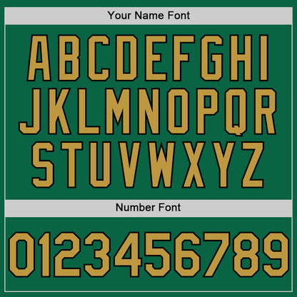Custom Kelly Green Old Gold-Black Line Authentic Baseball Jersey - Sky-Custom