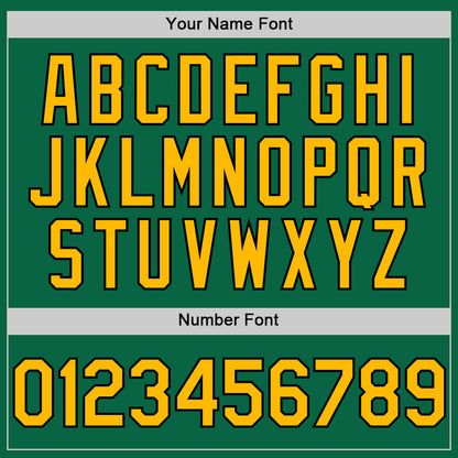 Custom Kelly Green Gold-Black Line Authentic Baseball Jersey - Sky-Custom