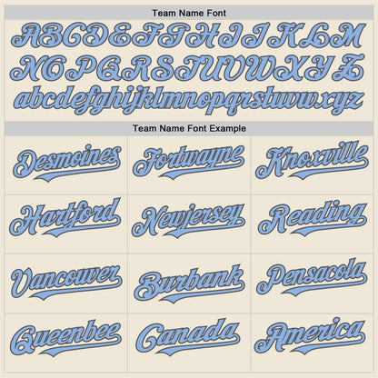 Custom Cream Light Blue-Steel Gray Line Authentic Baseball Jersey - Sky-Custom