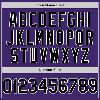 Custom Purple Black-White Line Authentic Baseball Jersey - Sky-Custom