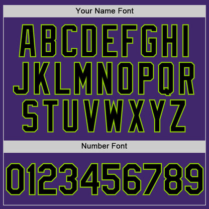Custom Purple Black-Neon Green Line Authentic Baseball Jersey - Sky-Custom