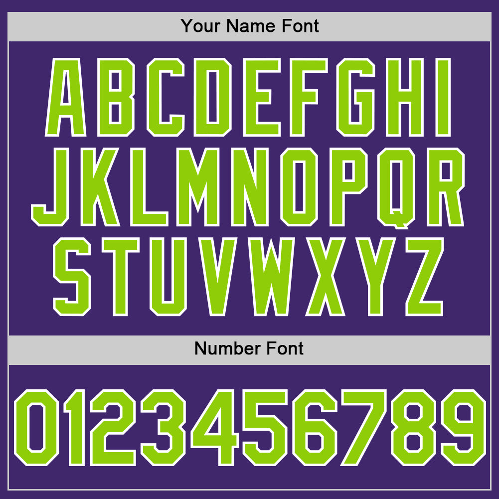 Custom Purple Neon Green-White Line Authentic Baseball Jersey - Sky-Custom