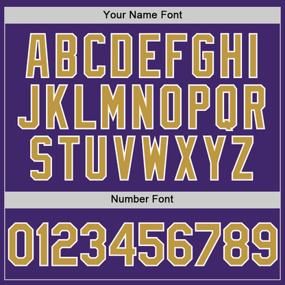 Custom Purple Old Gold-White Line Authentic Baseball Jersey - Sky-Custom