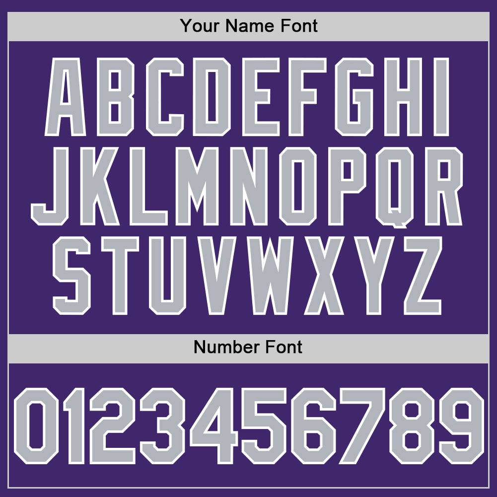 Custom Purple Gray-White Line Authentic Baseball Jersey - Sky-Custom