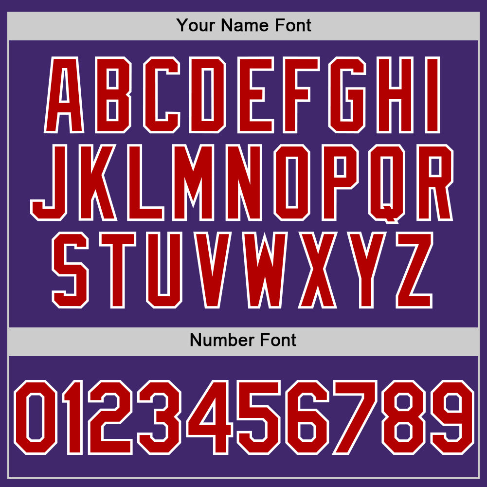 Custom Purple Red-White Line Authentic Baseball Jersey - Sky-Custom
