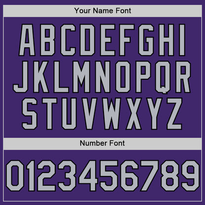Custom Purple Gray-Black Line Authentic Baseball Jersey - Sky-Custom
