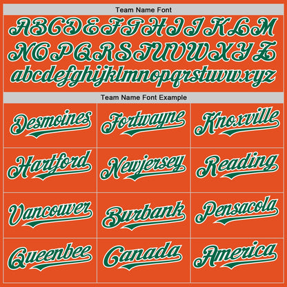 Custom Orange Kelly Green-White Line Authentic Baseball Jersey - Sky-Custom