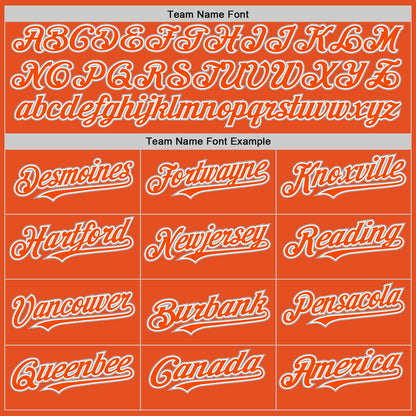 Custom Orange White-Gray Line Authentic Baseball Jersey - Sky-Custom