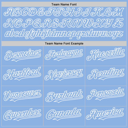 Custom Light Blue White Line Authentic Baseball Jersey - Sky-Custom