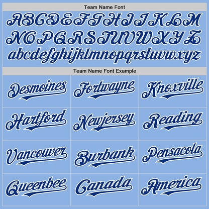 Custom Light Blue Royal-White Line Authentic Baseball Jersey - Sky-Custom