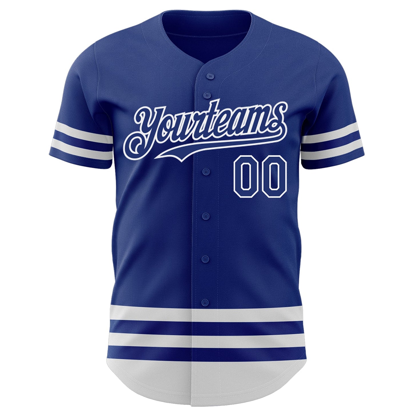 Custom Royal White Line Authentic Baseball Jersey - Sky-Custom