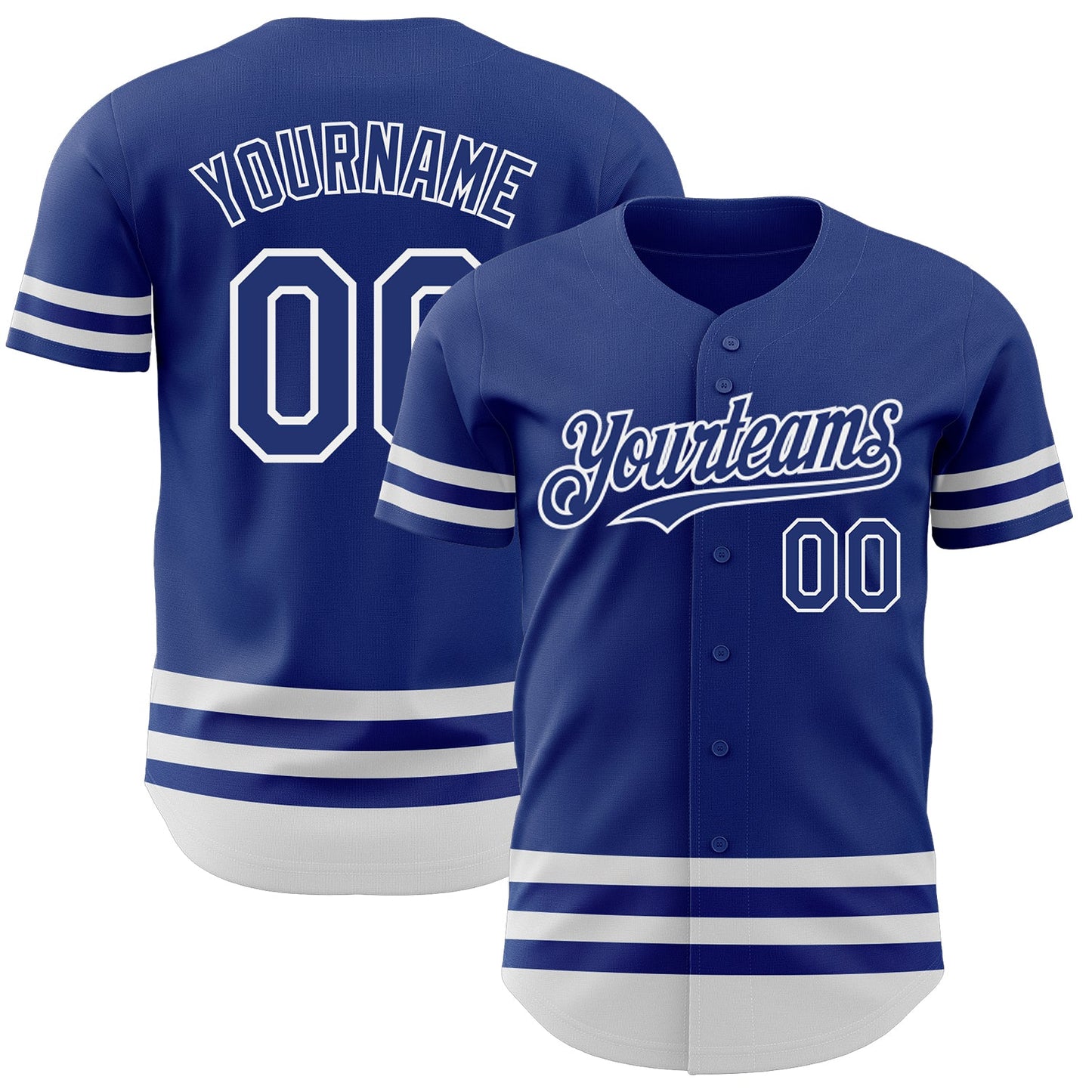 Custom Royal White Line Authentic Baseball Jersey - Sky-Custom