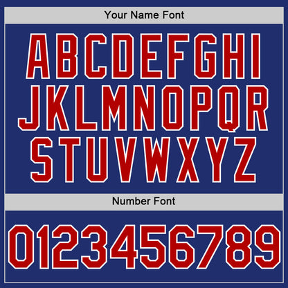 Custom Royal Red-White Line Authentic Baseball Jersey - Sky-Custom