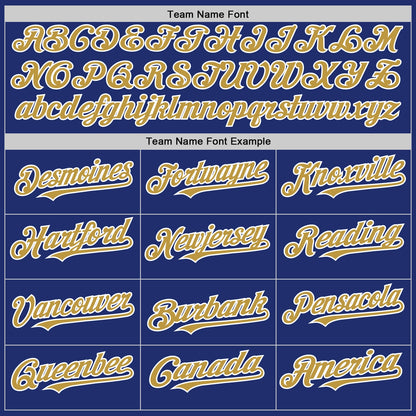 Custom Royal Old Gold-White Line Authentic Baseball Jersey - Sky-Custom