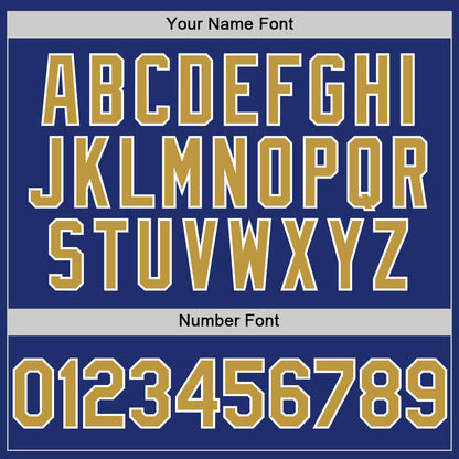 Custom Royal Old Gold-White Line Authentic Baseball Jersey - Sky-Custom