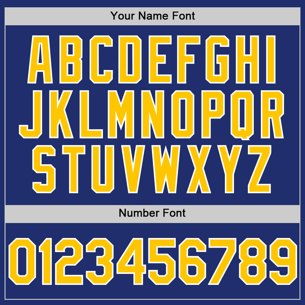 Custom Royal Yellow-White Line Authentic Baseball Jersey - Sky-Custom