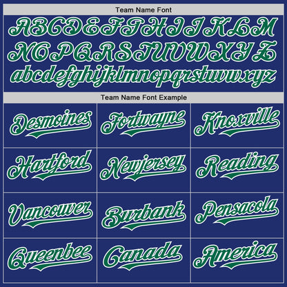 Custom Royal Kelly Green-White Line Authentic Baseball Jersey - Sky-Custom