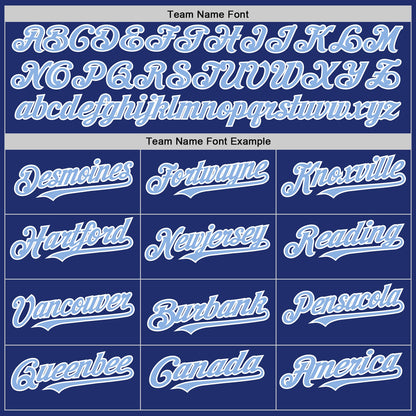 Custom Royal Light Blue-White Line Authentic Baseball Jersey - Sky-Custom