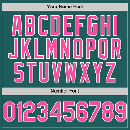 Custom Teal Pink-White Line Authentic Baseball Jersey - Sky-Custom