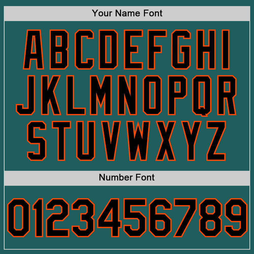 Custom Teal Black-Orange Line Authentic Baseball Jersey - Sky-Custom