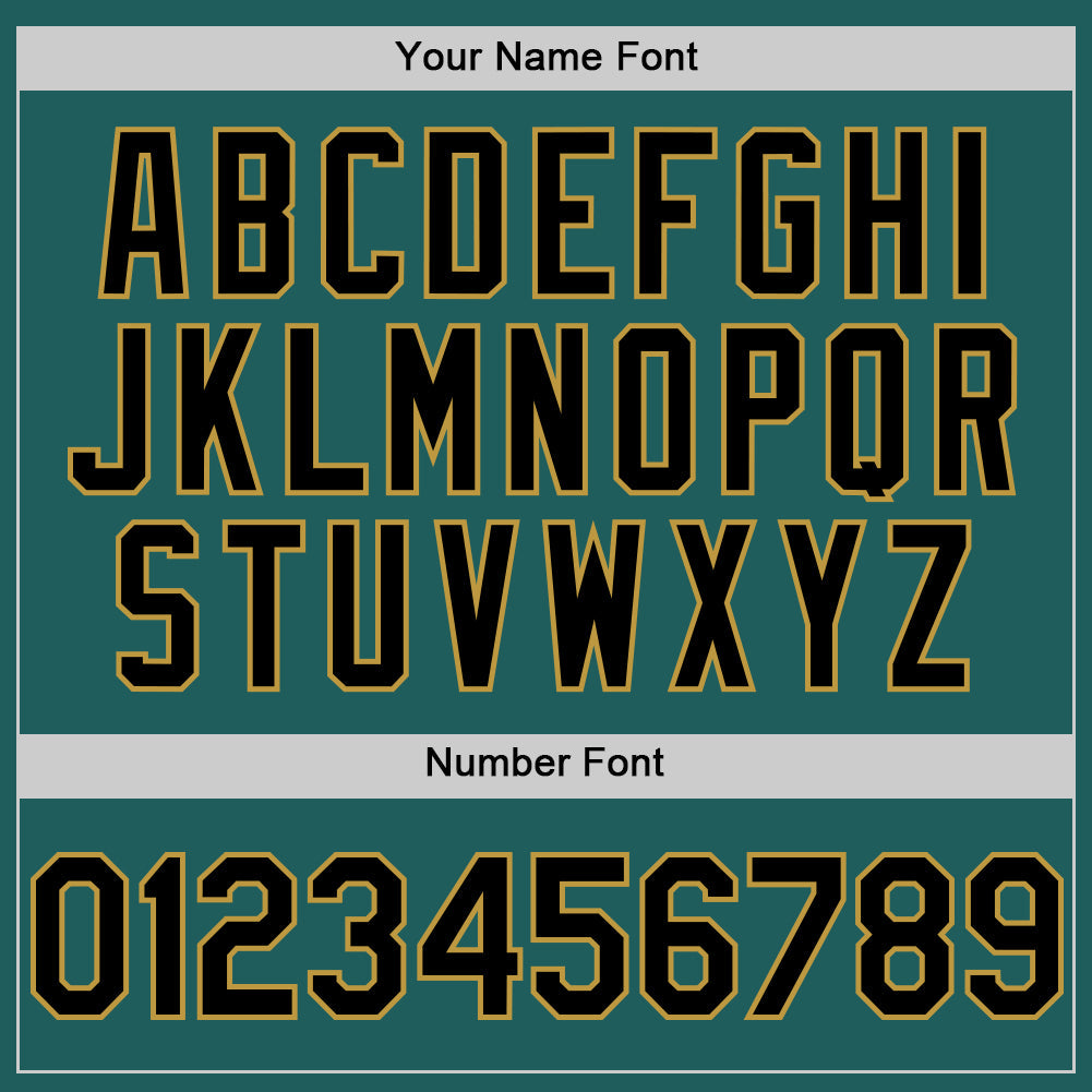 Custom Teal Black-Old Gold Line Authentic Baseball Jersey - Sky-Custom