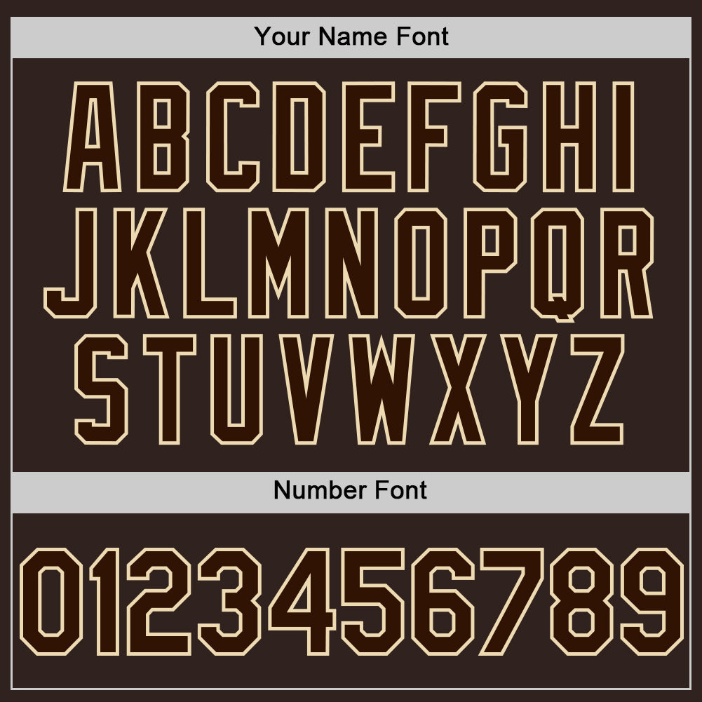 Custom Brown Cream Line Authentic Baseball Jersey - Sky-Custom