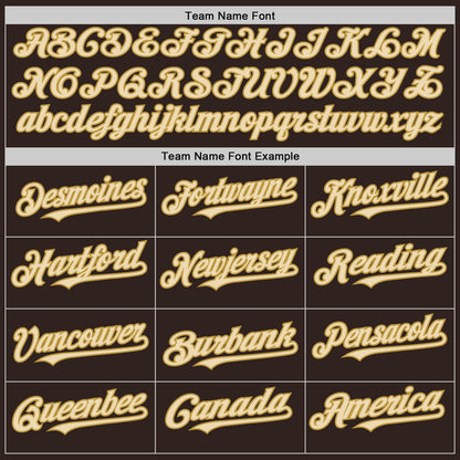 Custom Brown Cream-Old Gold Line Authentic Baseball Jersey - Sky-Custom