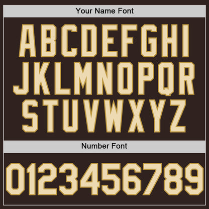 Custom Brown Cream-Old Gold Line Authentic Baseball Jersey - Sky-Custom